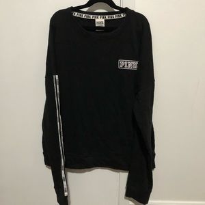 LOVE PINK Black Oversized Crewneck